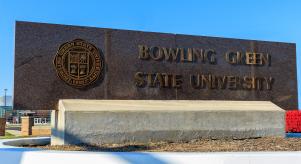 The entrance sign at Bowling Green State University